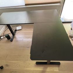 L-Shaped Standing Desk Black Top