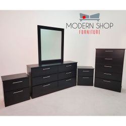 Dresser With Mirror,  Chest And Nightstands 