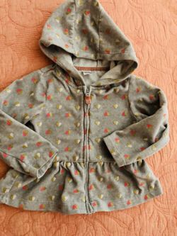 Infant hooded zip up jacket size 24m