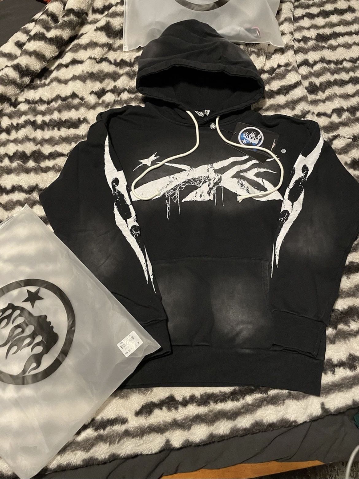 Hellstar Spiderweb Sport Logo Hoodie 'Black'