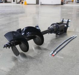 GIYI 12in Auger Mini Excavator Attachment Hydraulic Auger Drill