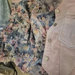 Nice Weight Venus Reversable Pink & Grey Dungaree Jacket Size L