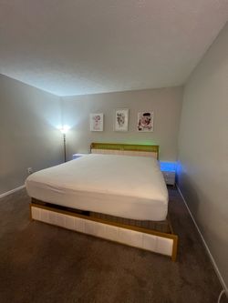King Bedroom set TV, nightstands with LED lights