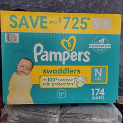 Pampers Swaddlers Newborn 174 Count.