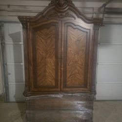 Traditonal 2 Piece All Wood ARMOIRE