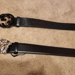 Mens Versace And Gucci Belt 