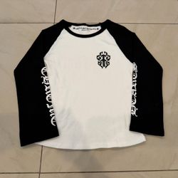 Chrome hearts Black White Dagger Baseball Long Mid Sleeve Babyshirt
