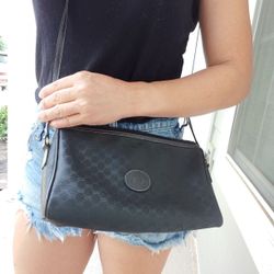 Authentic Vintage Gucci Interlocking GG Monogram Micro Guccissima Crossbody Bag