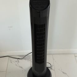 Tower Fan – Black, OmniBreeze, 3-Speed + Timer