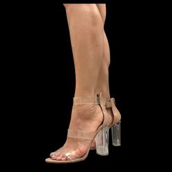 Mix No. 6 Women’s Clear Strap Heels, Size 7