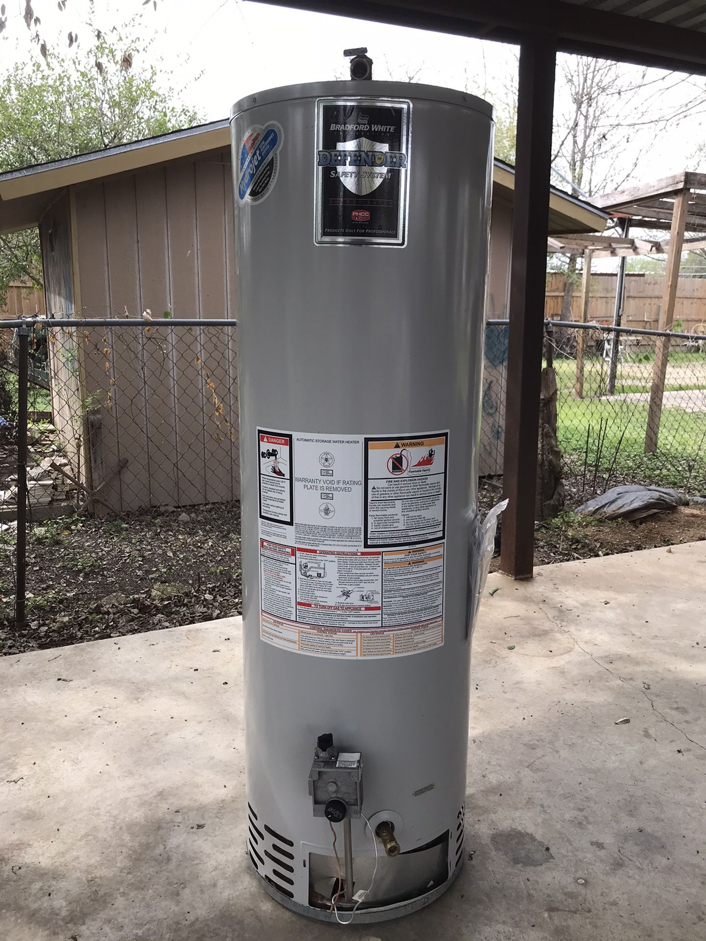 Defender gas water heater