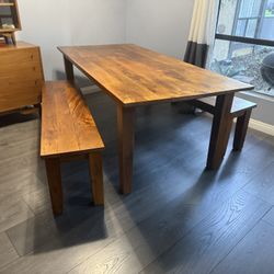 Solid Wood Dining Room Table