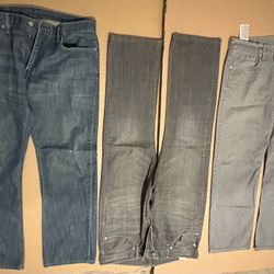 4 Pairs of Jeans Tommy/UK/527 & 514 Levis Jeans  in a Great Shape