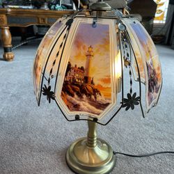 Beautiful Antique Brass Lighthouse Touch Lamp