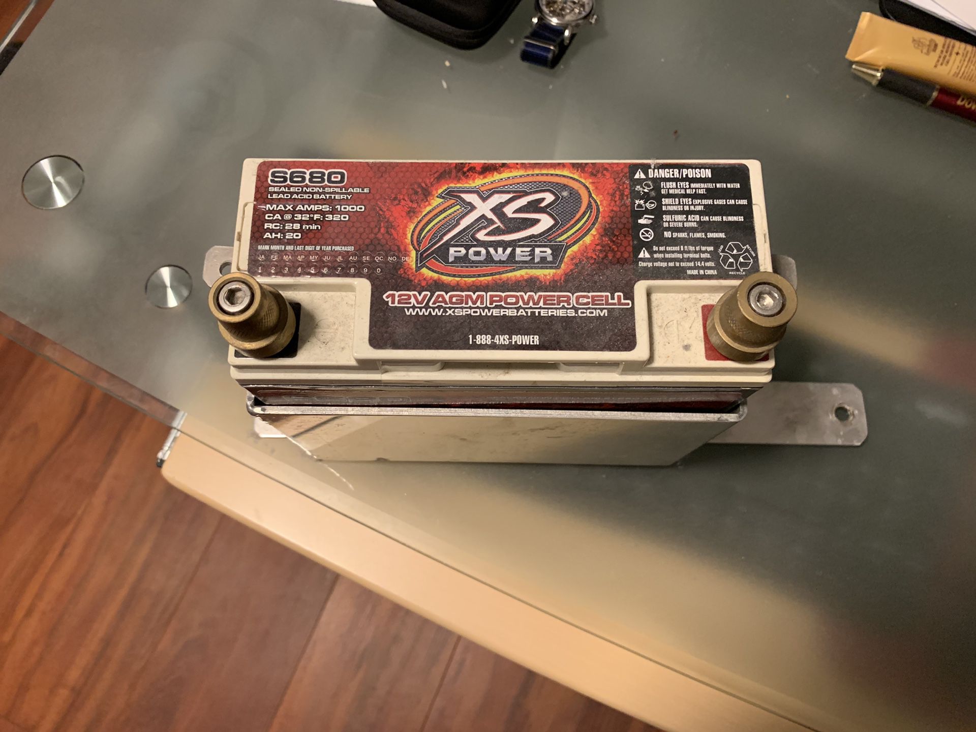 Mazda rx7 fd mini battery tray with xs power battery