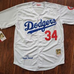 Fernando Valenzuela #34 Los Angeles Dodgers Mitchell & Ness