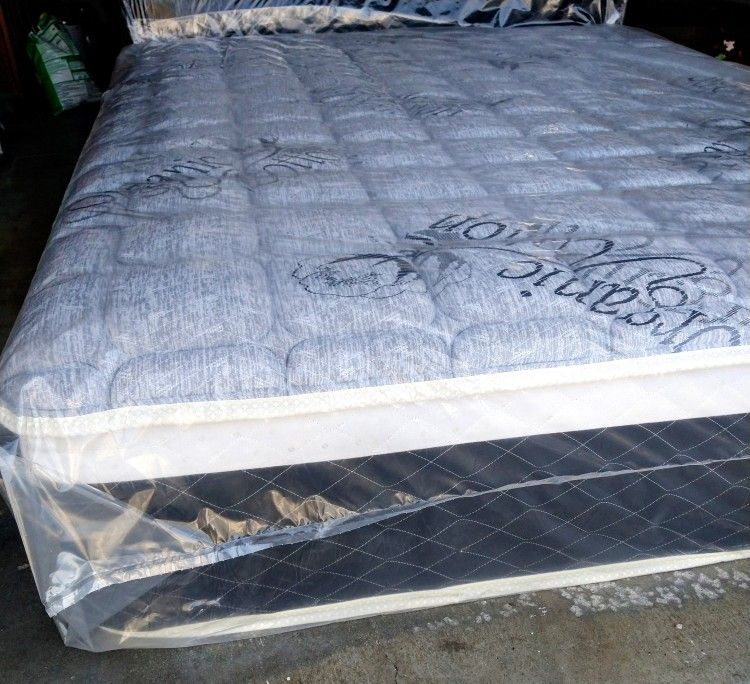 queen bamboo only mattress orthopedic with pillow top brand new