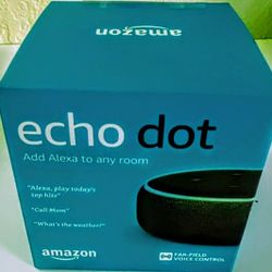 Echo Dot (3rd Gen), Brand NEW! Smart speaker w/ Alexa