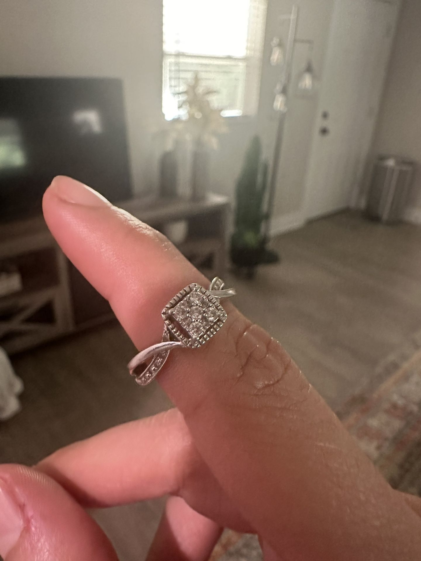 White Gold Ring Real Diamond 💍💎