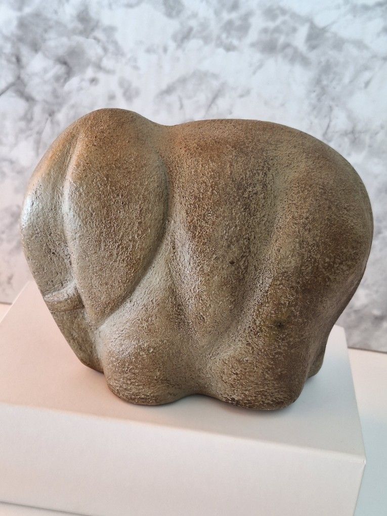 MCM ALVA MUSEUM STONE ELEPHANT SIGNED REPLICA