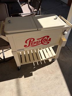 Pepsi-Cola Rolling Patio Cooler Cart