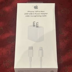 Apple USB-C to Lightning And 20W Charging Block iPhone iPad AirPods Charging Cable 