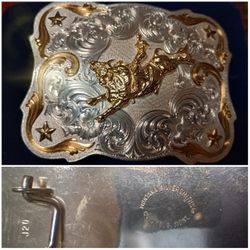 Bucking Bull Cowboy Belt Buckle
