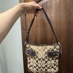 Brown Coach Shoulder Bag