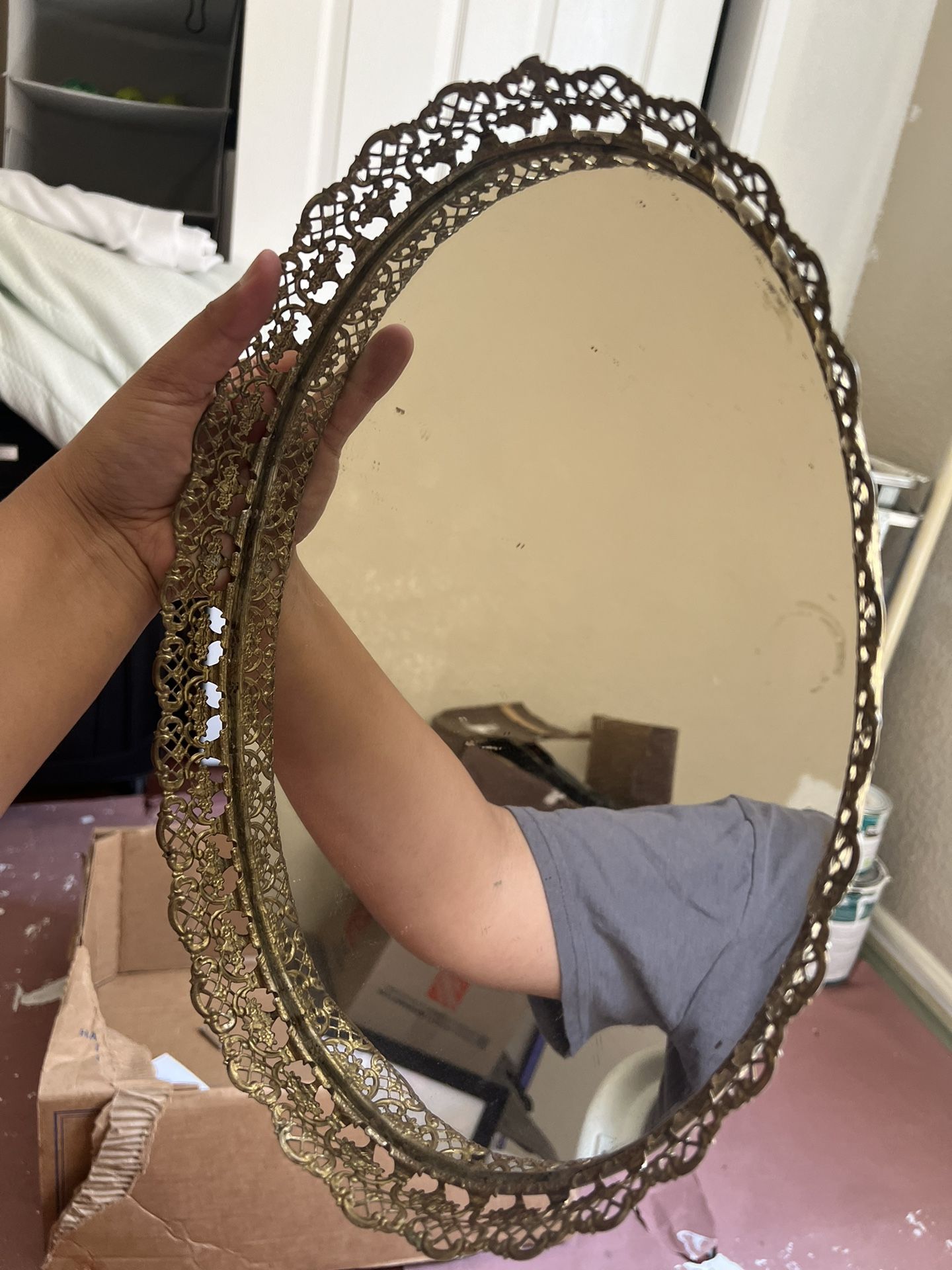 Antique Table Top Mirror