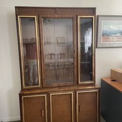 China Hutch and Lighted Display Cabinet