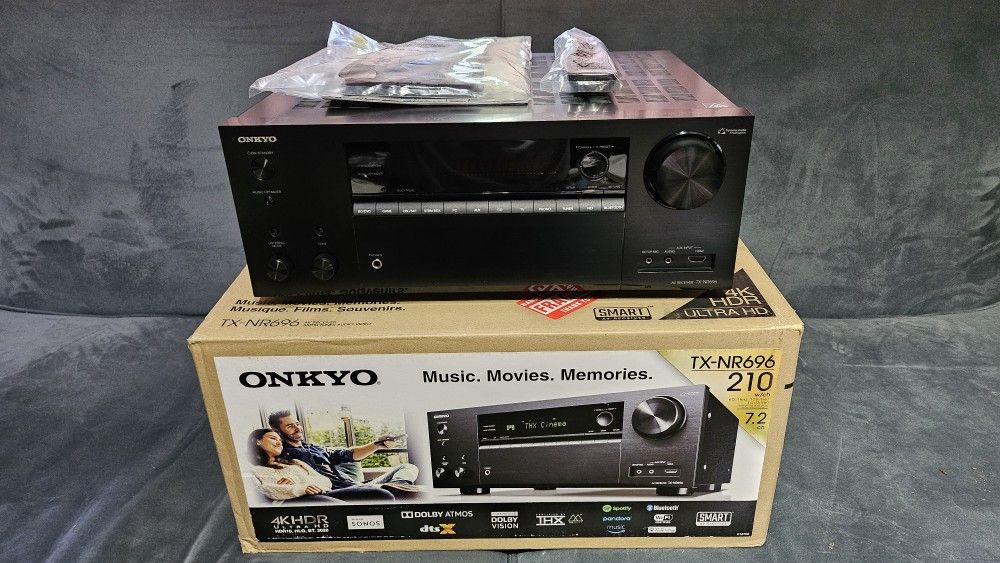 Onkyo TX-NR696 7.2 Channel Receiver Dolby Atmos 100WRMSx7