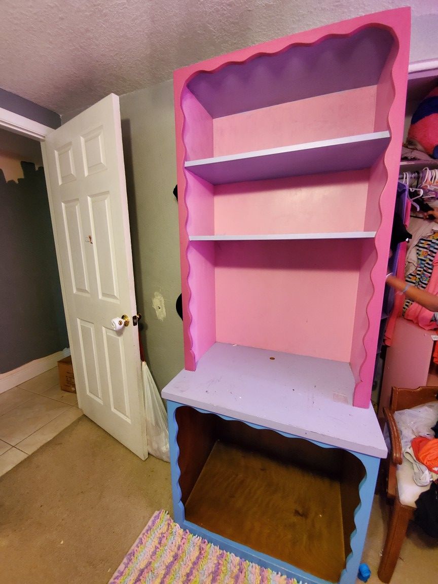 Solid wood desk/ shelf