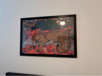 Leopard Floral Framed Wall Art