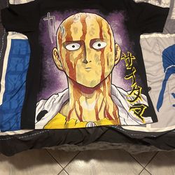 One Punch Man Saitama Vs Girou High Quality Printed Tee