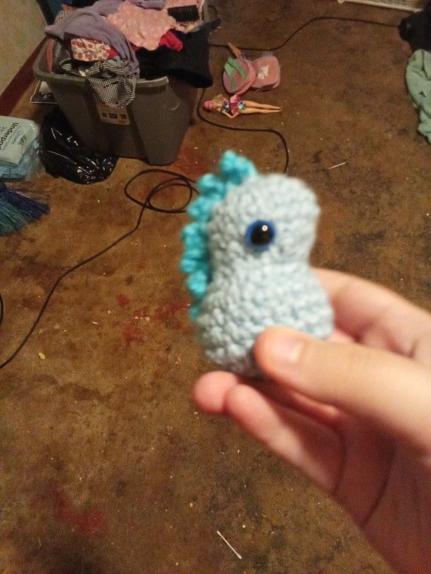 Crocheted Baby Dino Plushie For Kids