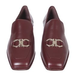 Salvatore Ferragamo Women leather Loafers  Red wine color size 7