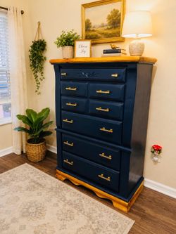 Blue Wooden Dresser