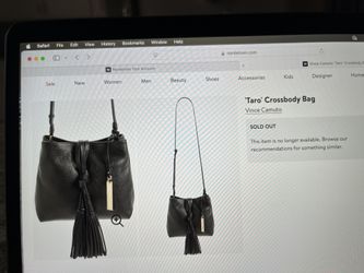 Vince Black Leather Cross body bag