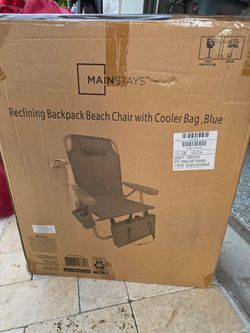Beach chairs with cooler