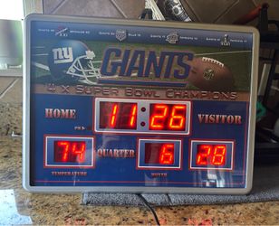 NY Giants light up score board clock - p/u Monument
