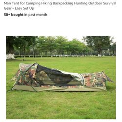 GEERTOP Ultralight Single Person Bivy Tent for Camp Waterproof 1 Man Tent for Camping Hiking Backpacking Hunting Outdoor Survival Gear - Easy Set Up