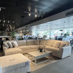 Ivory 4PC Chaise Sectional Couch