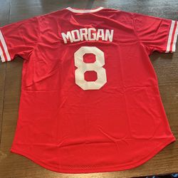 Joe Morgan HOF Cincinnati Reds Jersey Large Baseball Fast Shipping New MLB XL #8
