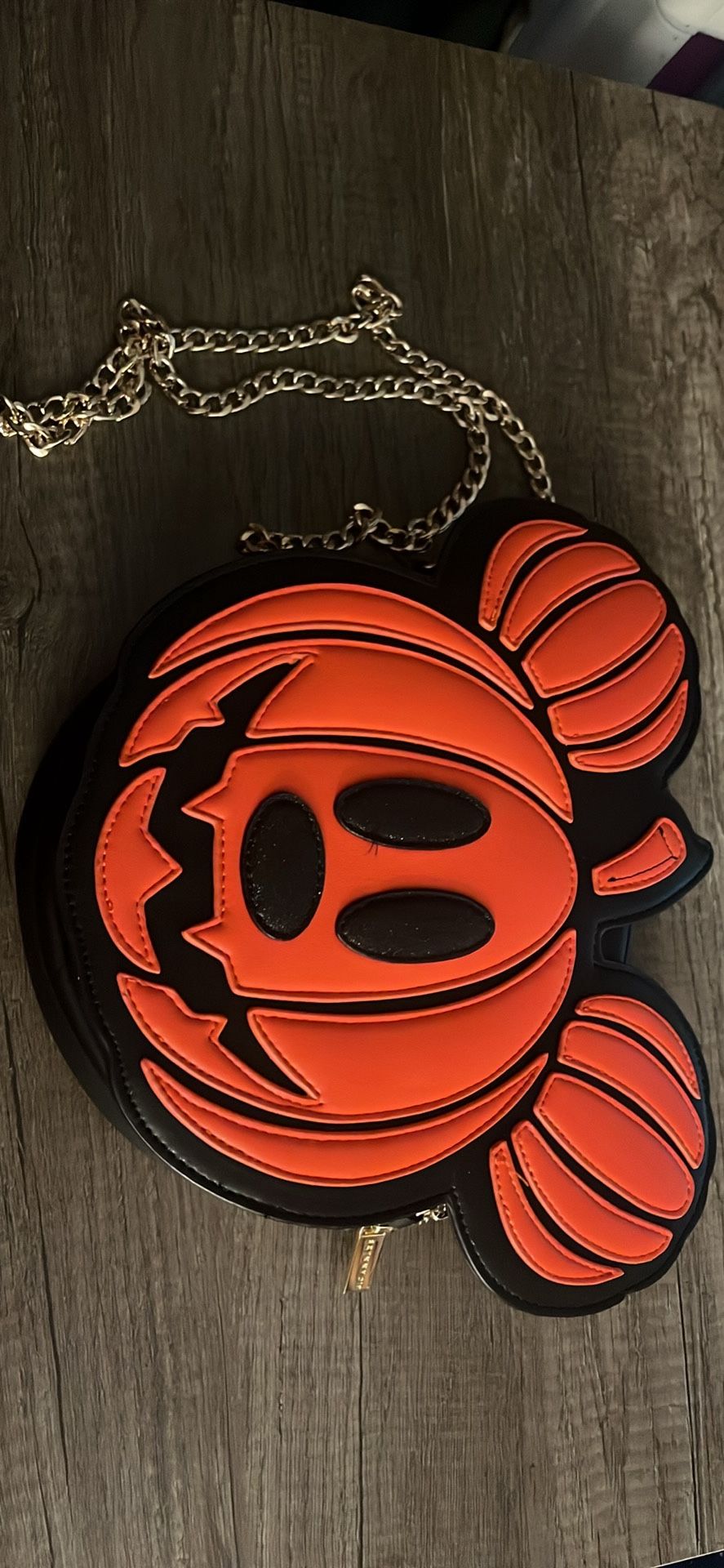 Sparkly Pumpkin Mickey Purse