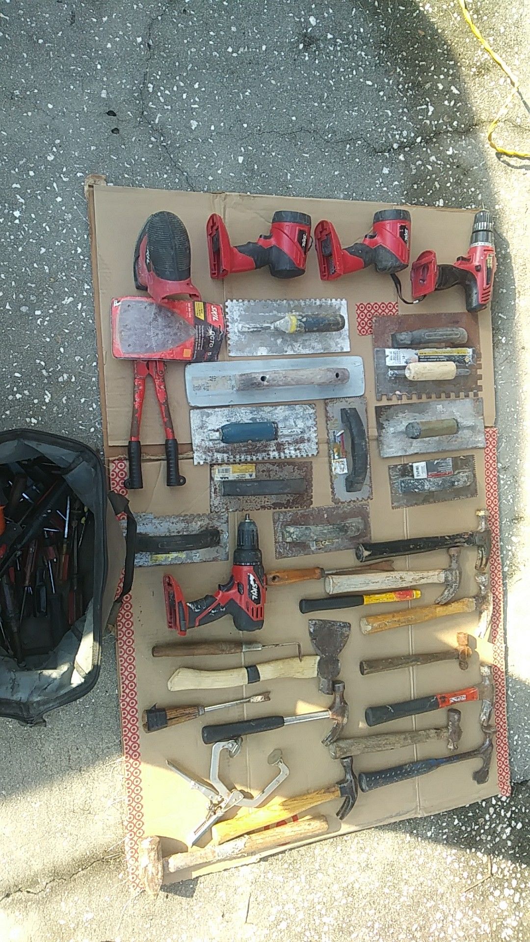 Assorted handyman tools