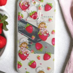 Strawberry Shortcake Phone Case Compatible With iPhone 14 Pro