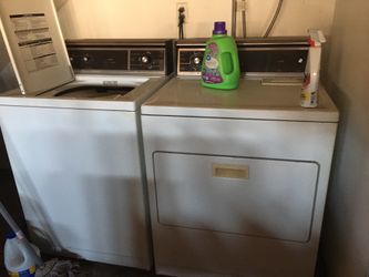 Washer and dryer both work great muscle moving need gone ASAP or I’m taking him with me Thursday Friday only 300 or best offer Set Of Both Together 
