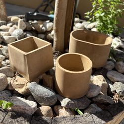 Small Beige Plant pots - Lightweight Concrete