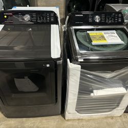 Samsung Black Stainless Top W/D Set