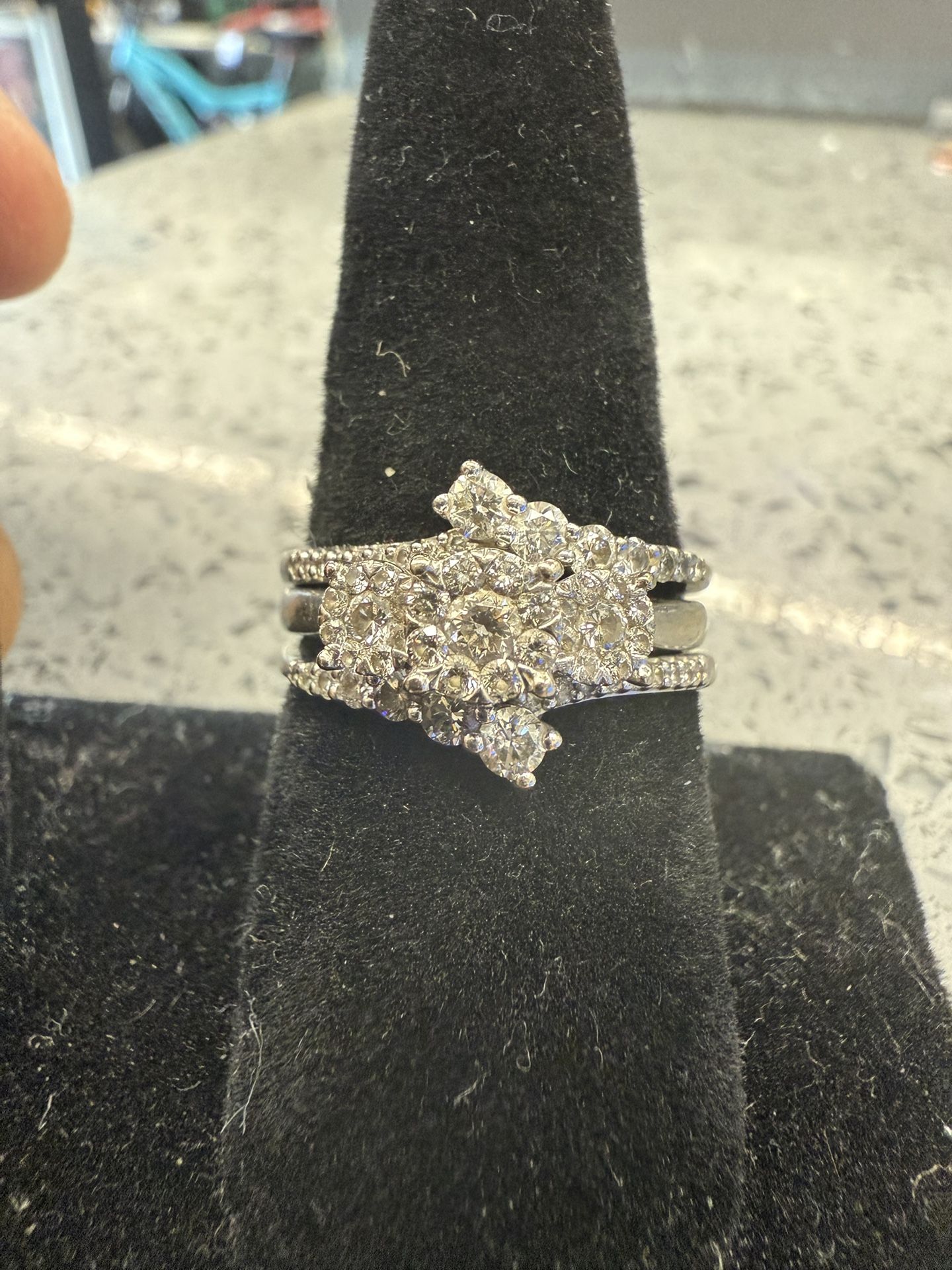 14KT White Gold Engagement Set W/ Diamond 39978-1